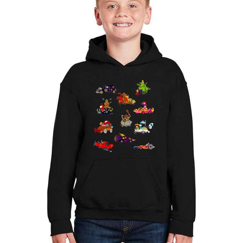 Wacky Races Collection Youth Hooded Sweatshirt Boy Black