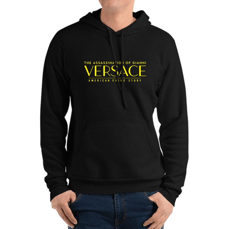 Acs Versace Unisex Hooded Sweatshirt Men Black