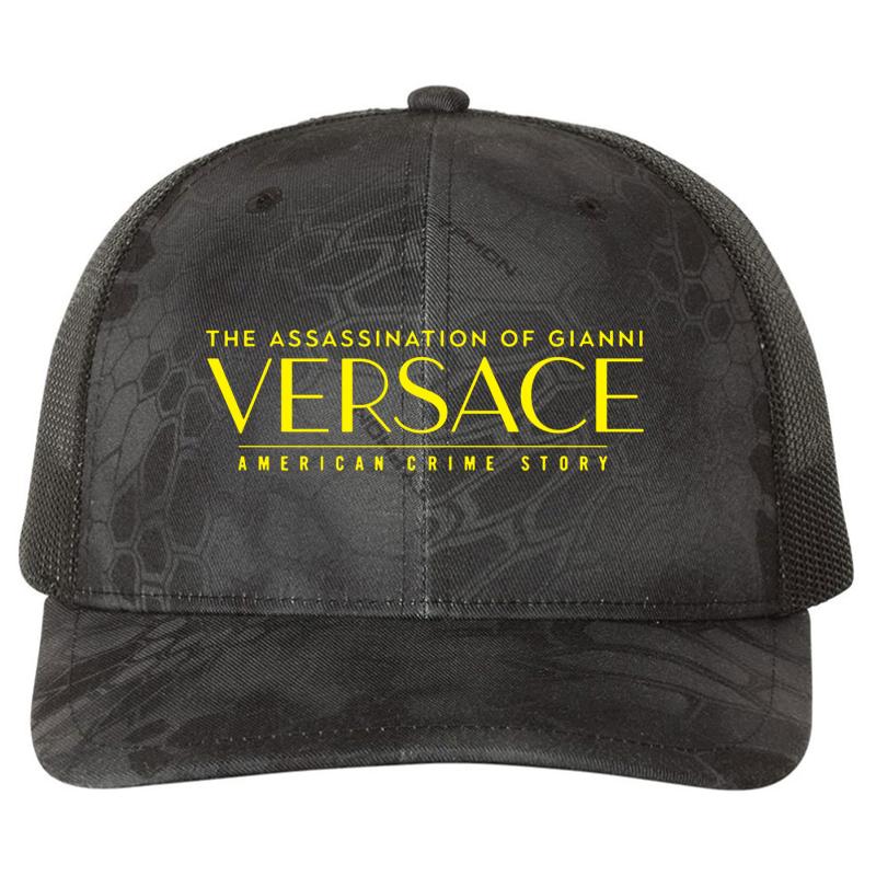 Acs Versace Richardson Premium Trucker Snapback Cap  Kryptek Typhon Black