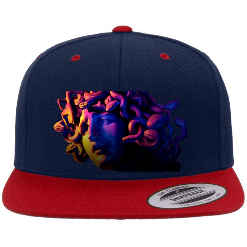 Acs Versace Medusa Premium Flat Bill Snapback Cap  Navy