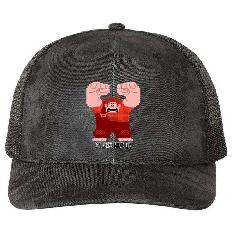 Wreck-It Ralph - Gonna Wreck It! Richardson Premium Trucker Snapback Cap  Kryptek Typhon Black