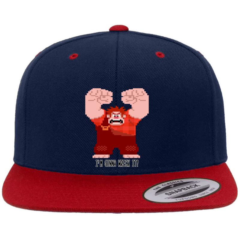 Wreck-It Ralph - Gonna Wreck It! Premium Flat Bill Snapback Cap  Navy