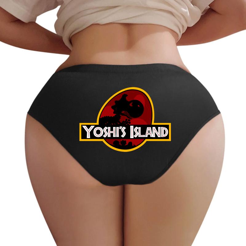 Yoshi Park Island Jurassic Park Women Underwear Panties Women Black