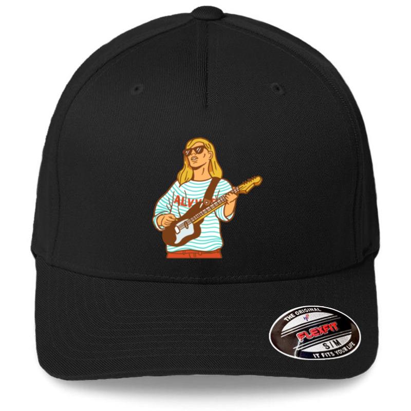 Alvvays Band Molly Rankin Flexfit Baseball Cap  Black