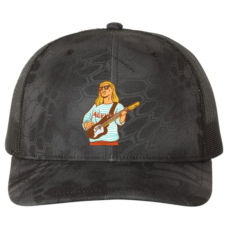 Alvvays Band Molly Rankin Richardson Premium Trucker Snapback Cap  Kryptek Typhon Black