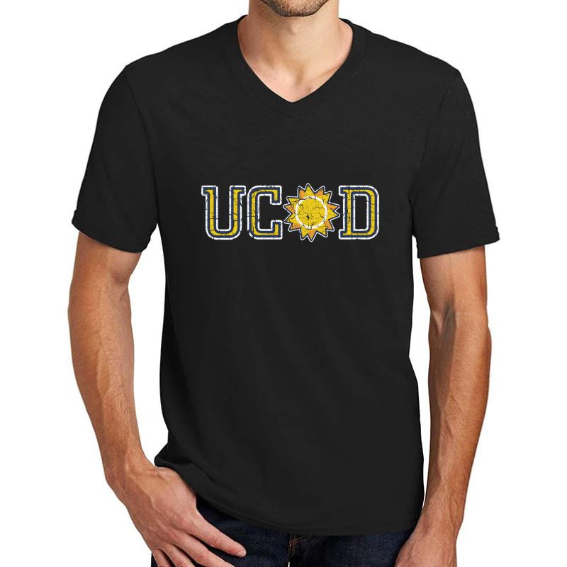 Ucsd Unisex V-Neck T-Shirt Men Black