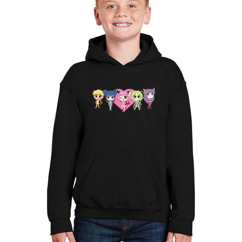 Tokyo Mew Mew Power Youth Hooded Sweatshirt Boy Black