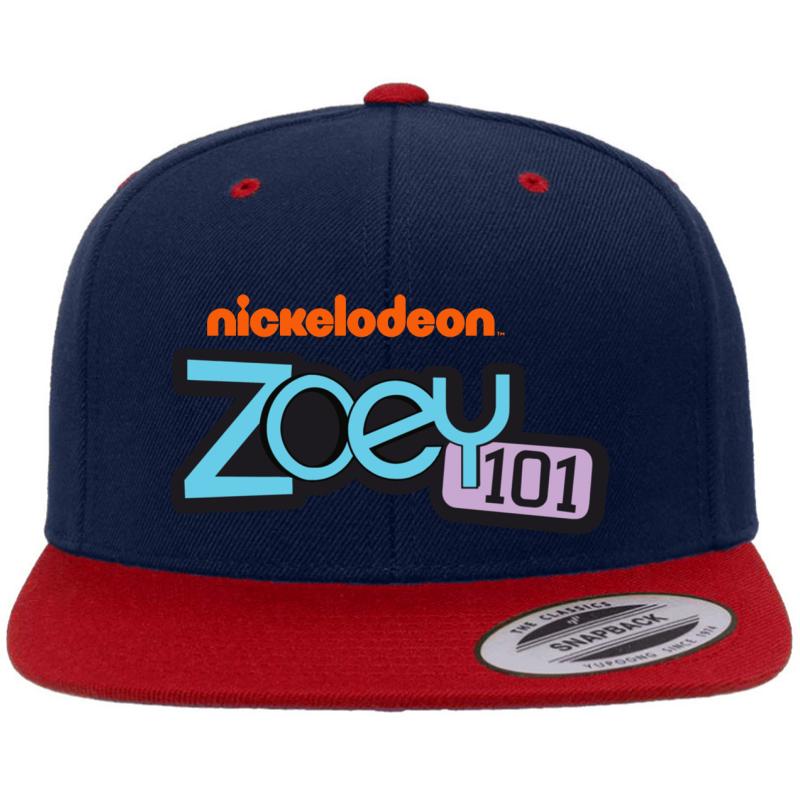 Zoey 101 Logo Vector Premium Flat Bill Snapback Cap  Navy