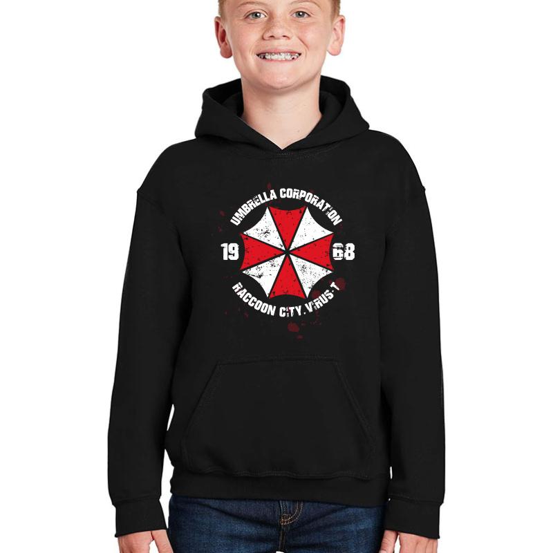 Umbrella Corporation Youth Hooded Sweatshirt Boy Black