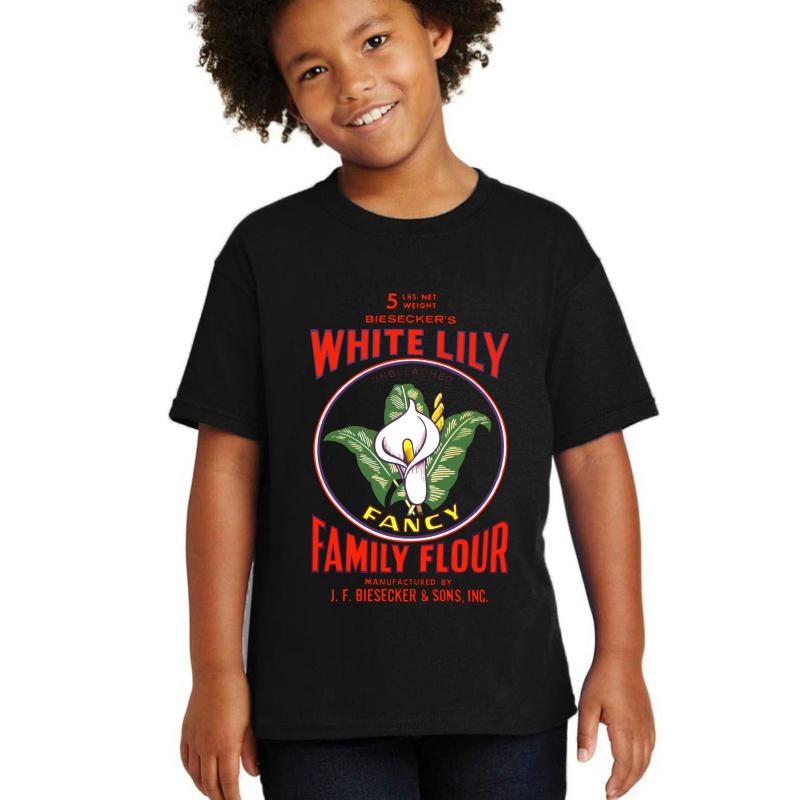 White Lily Youth T-Shirt Boy Black