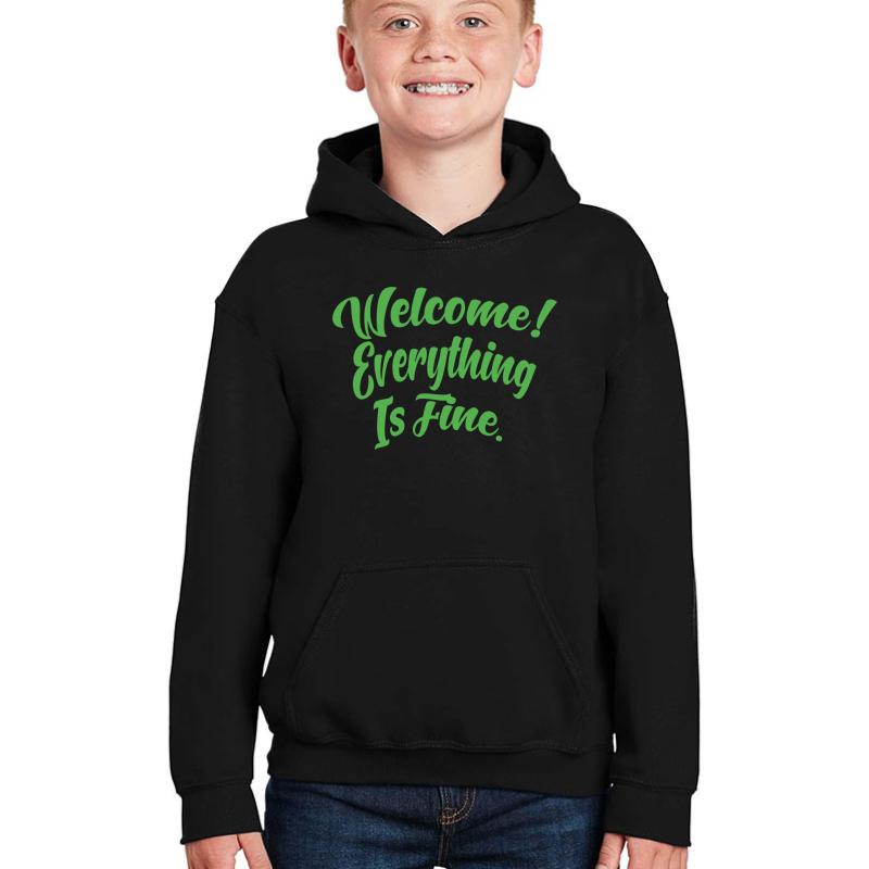 Welcome ! Youth Hooded Sweatshirt Boy Black