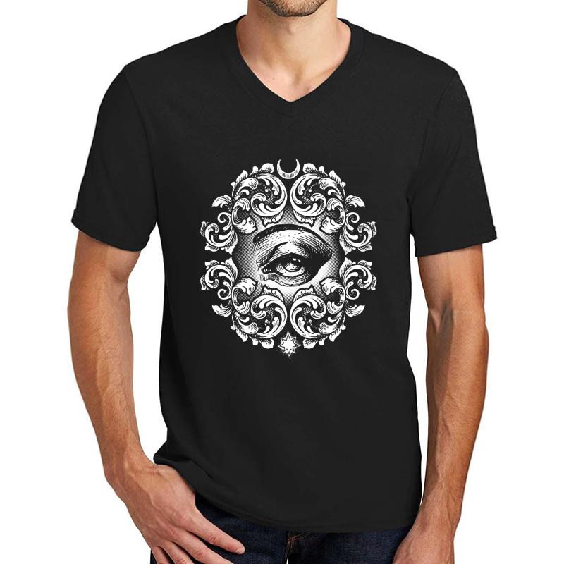 Third Eye Unisex V-Neck T-Shirt Men Black