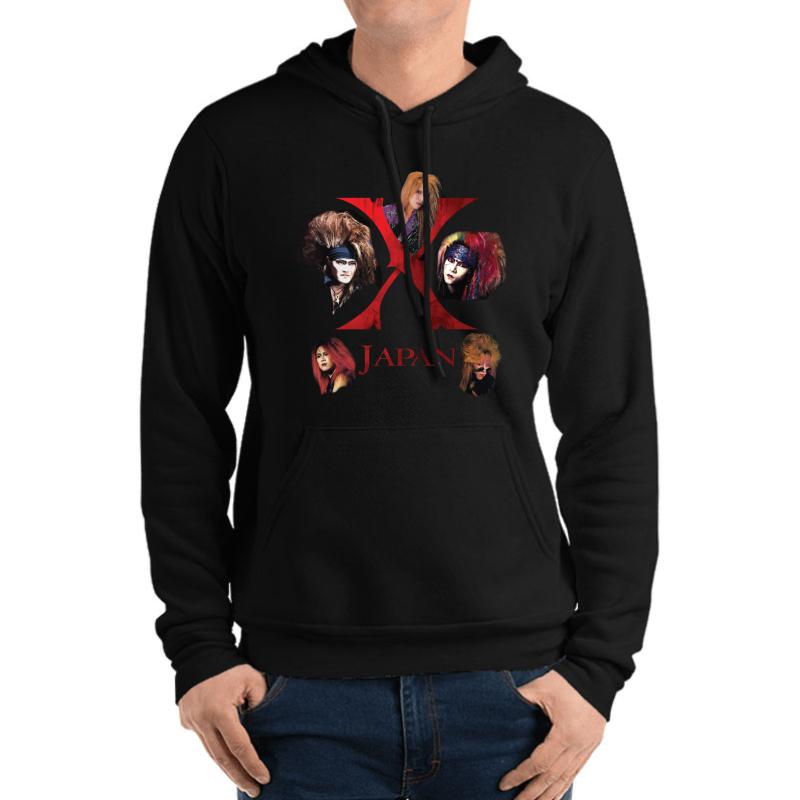 X Japan Classic 1988 Including Taiji  Unisex Hooded Sweatshirt Men Black