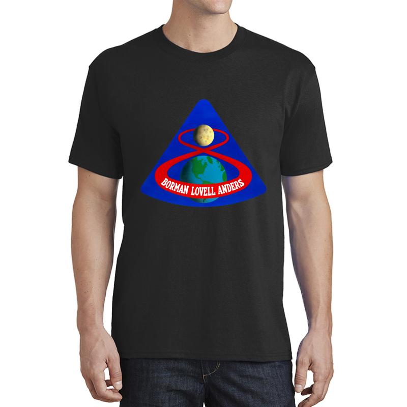 Apollo 8 Nasa Moon Mission Patch Unisex T-Shirt Men Black