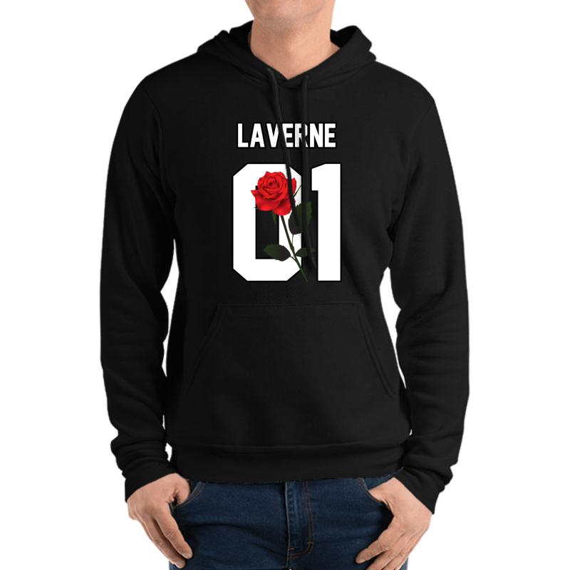 Zoe Laverne - Rose Unisex Hooded Sweatshirt Men Black