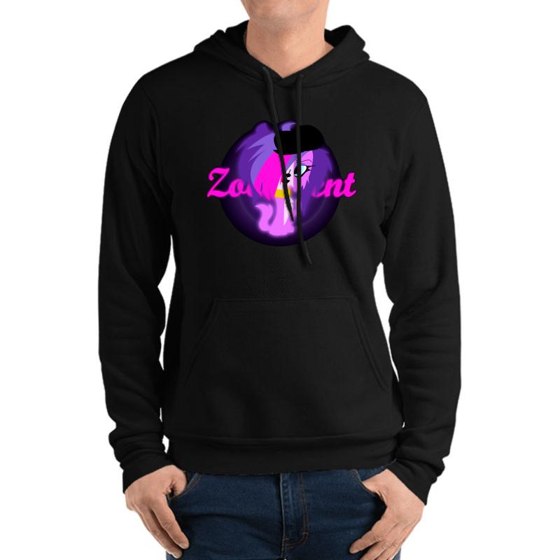 Zoe Trent Glowy Vector Unisex Hooded Sweatshirt Men Black