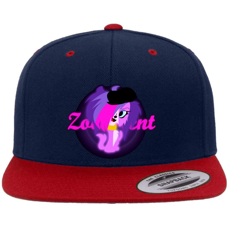 Zoe Trent Glowy Vector Premium Flat Bill Snapback Cap  Navy