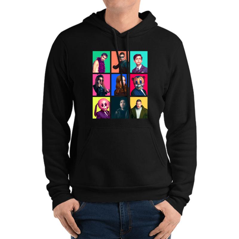 The Umbrella Academy - Character Collage Unisex Hooded Sweatshirt Men Black