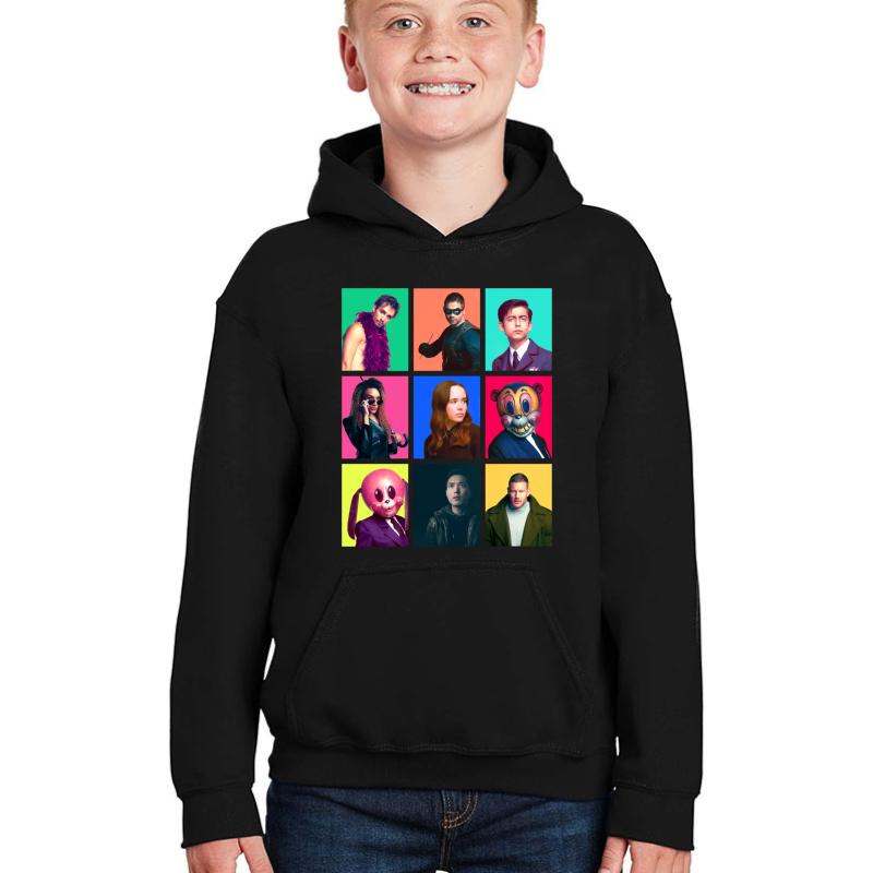 The Umbrella Academy - Character Collage Youth Hooded Sweatshirt Boy Black