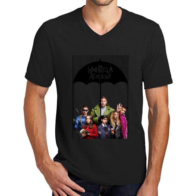 The Umbrella Academy Merch Unisex V-Neck T-Shirt Men Black