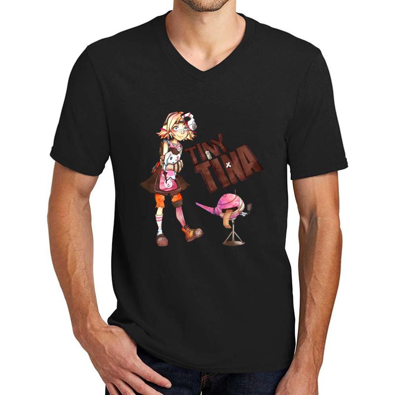 Tiny Tina Unisex V-Neck T-Shirt Men Black