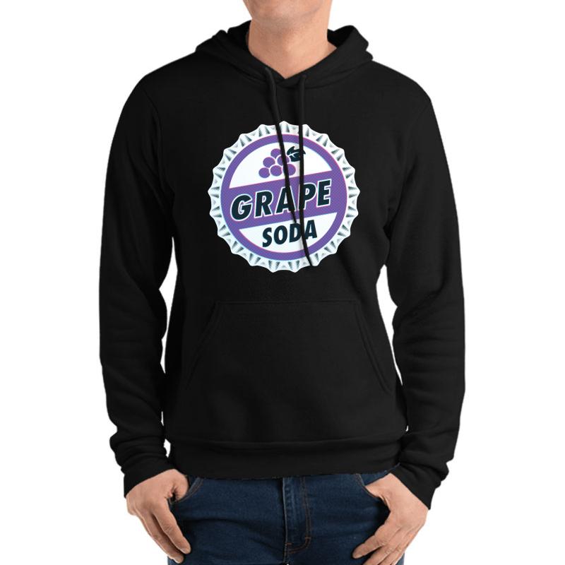 Up Movie Grape Soda Bottle Cap Unisex Hooded Sweatshirt Men Black