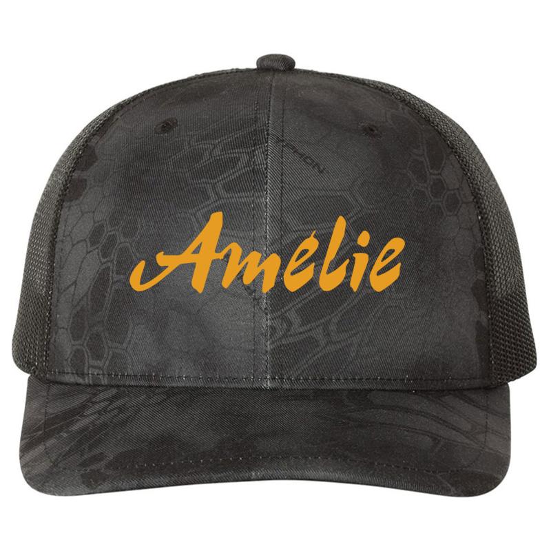 Amelie Poulain Richardson Premium Trucker Snapback Cap  Kryptek Typhon Black