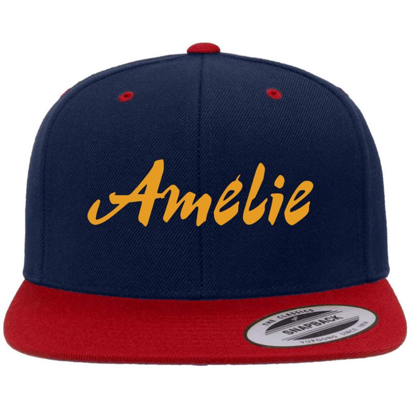 Amelie Poulain Premium Flat Bill Snapback Cap  Navy