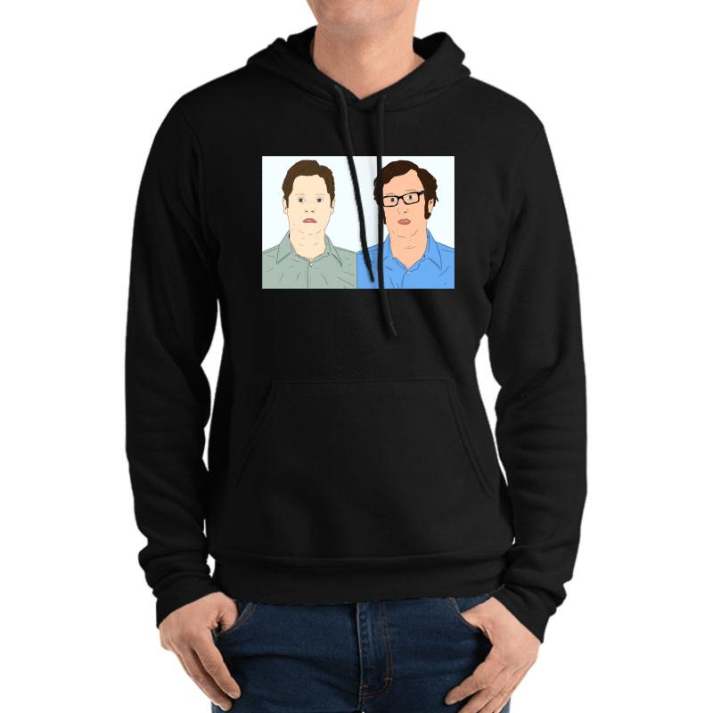 Tim And Eric Unisex Hooded Sweatshirt Men Black