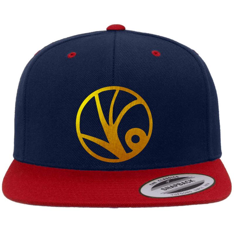 A Series Of Unfortunate Events - Spyglass Logo V.F.D.  Premium Flat Bill Snapback Cap  Navy