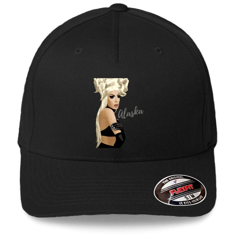 Alaska Thvnderfvck 5000 Drag Queen Rupaul's Drag Race Flexfit Baseball Cap  Black