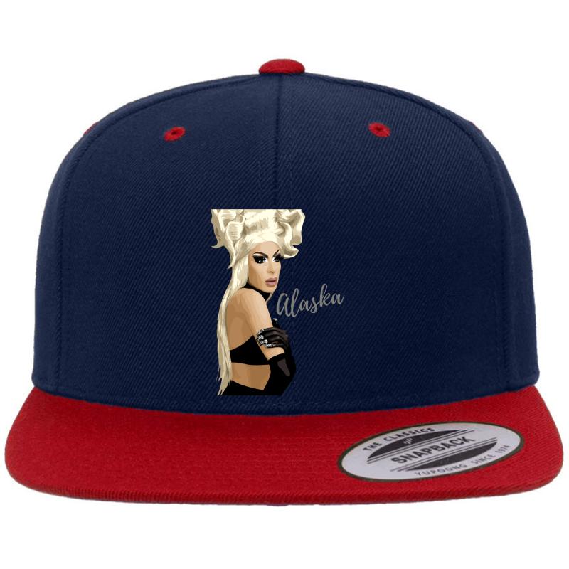 Alaska Thvnderfvck 5000 Drag Queen Rupaul's Drag Race Premium Flat Bill Snapback Cap  Navy