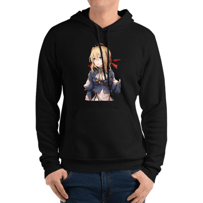 Violet Evergarden Unisex Hooded Sweatshirt Men Black