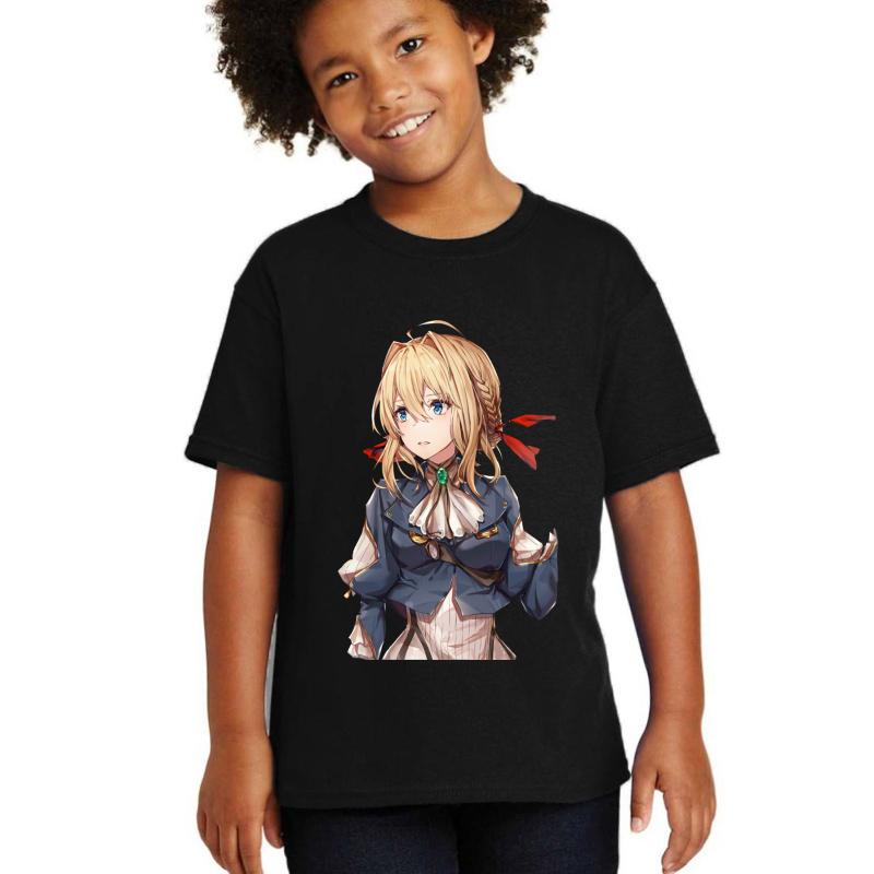 Violet Evergarden Youth T-Shirt Boy Black