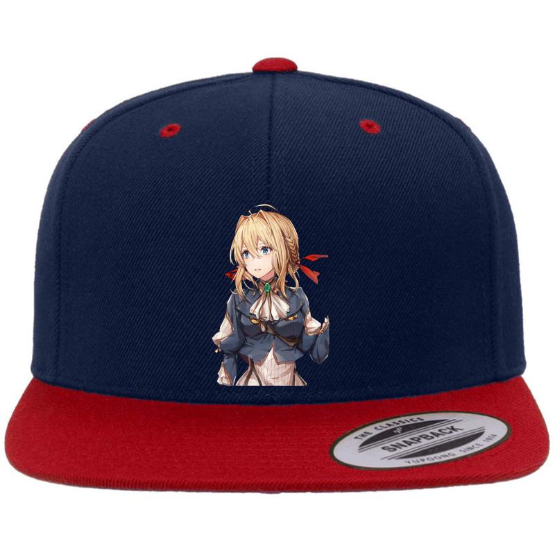 Violet Evergarden Premium Flat Bill Snapback Cap  Navy