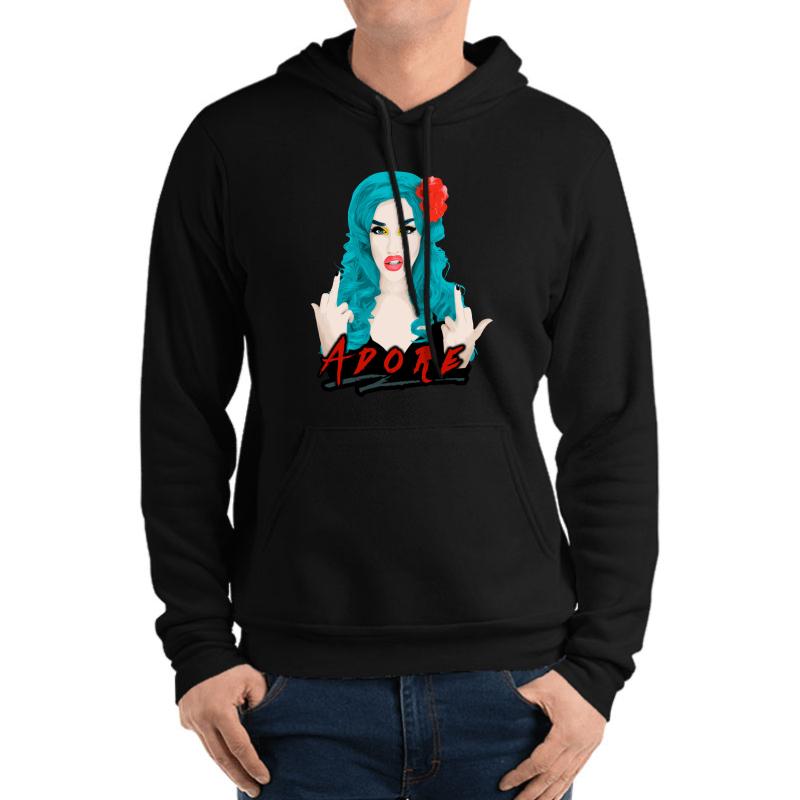 Adore Delano Drag Queen Rupaul's Drag Race Unisex Hooded Sweatshirt Men Black