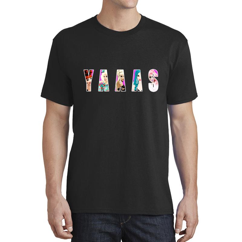 Yaaas Ft Rupaul's Drag Race Queens Bianca Del Rio Adore Delano Katya Alaska Trixie Mattel Unisex T-Shirt Men Black