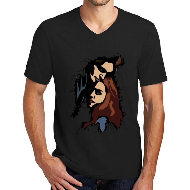 Twilight Poster Inspired Unisex V-Neck T-Shirt Men Black