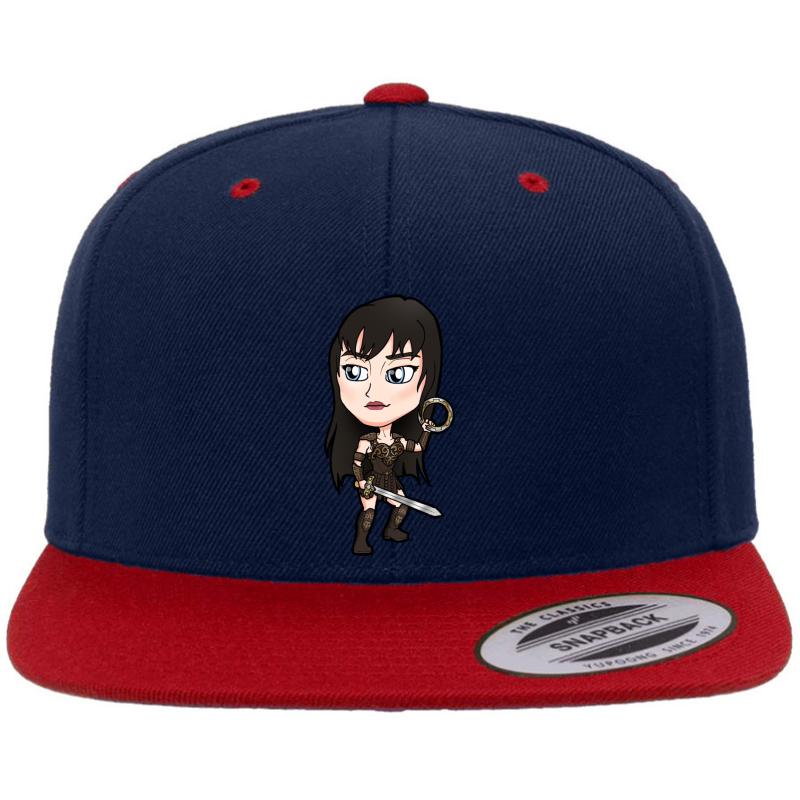 Xena Warrior Princess Premium Flat Bill Snapback Cap  Navy