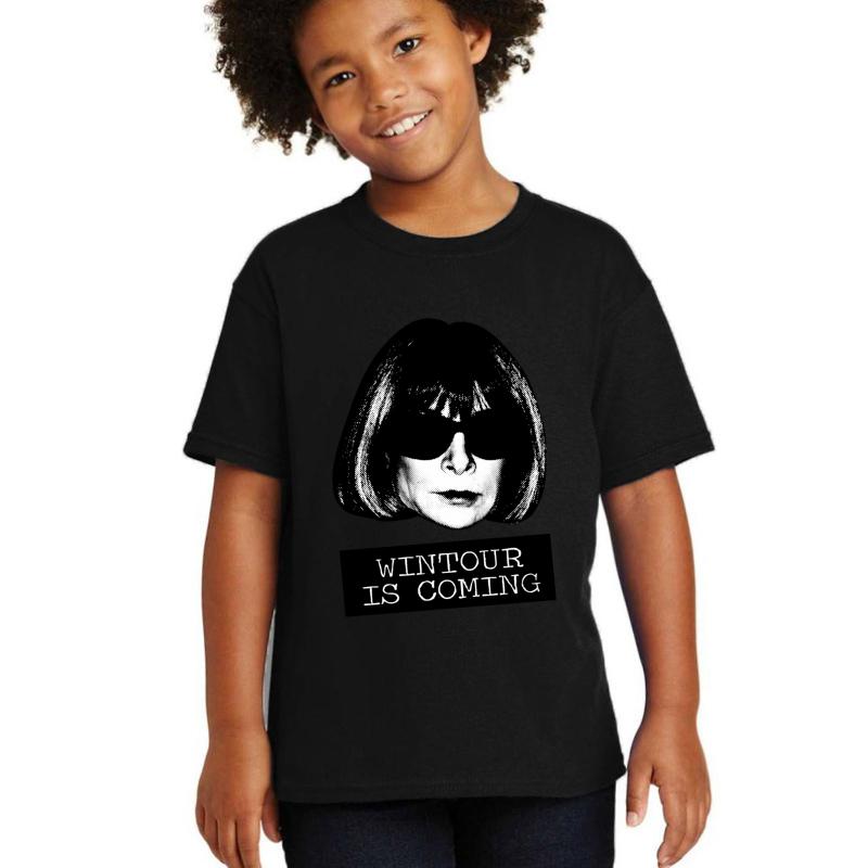 Wintour Is Coming Youth T-Shirt Boy Black