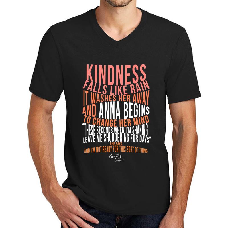 Anna Begins Counting Crows Unisex V-Neck T-Shirt Men Black