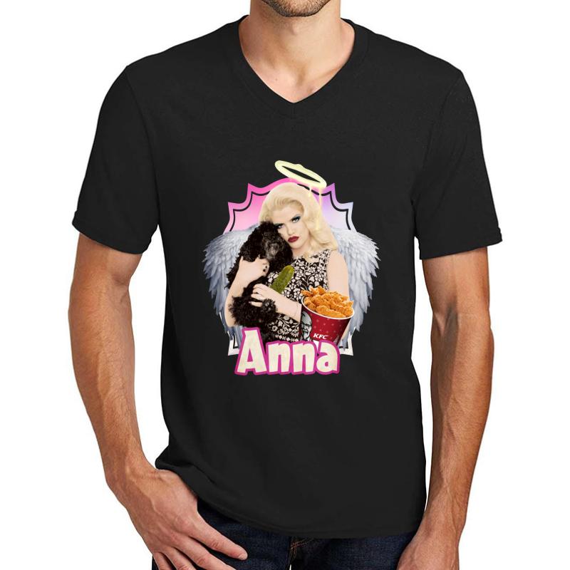 Anna Nicole Smith Unisex V-Neck T-Shirt Men Black