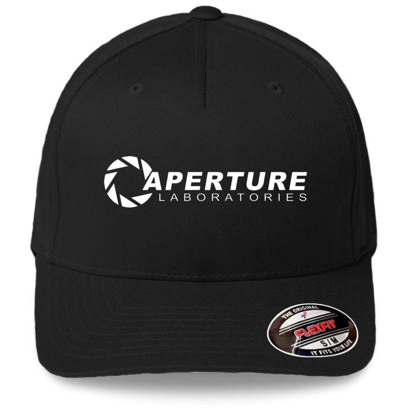 Aperture Laboratories Flexfit Baseball Cap  Black