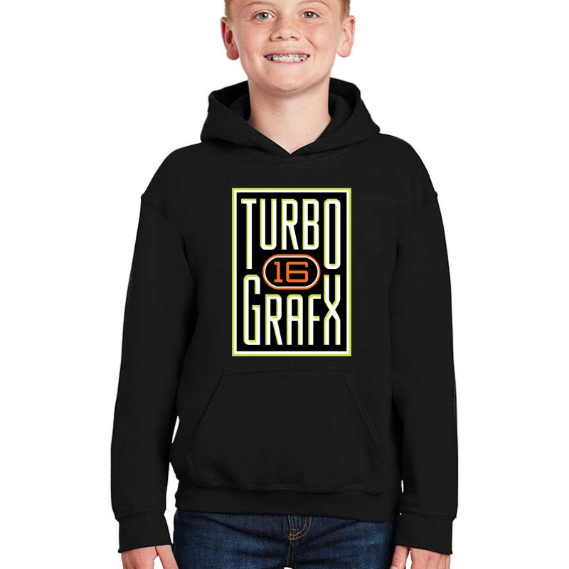 Turbografx-16 Youth Hooded Sweatshirt Boy Black