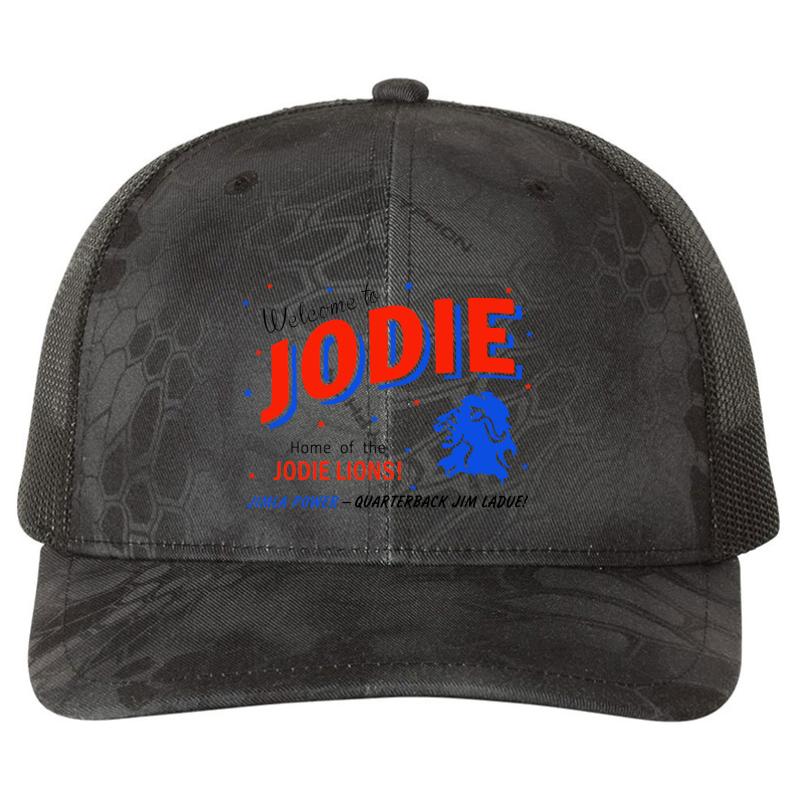 11.22.63 Jodie Richardson Premium Trucker Snapback Cap  Kryptek Typhon Black