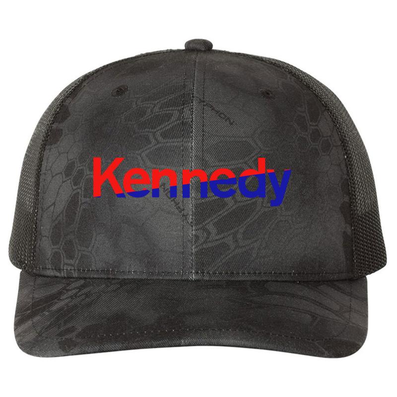 1968 Robert Kennedy For President Richardson Premium Trucker Snapback Cap  Kryptek Typhon Black