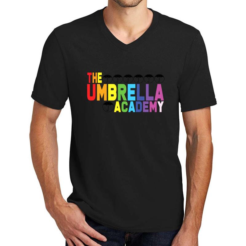 The Umbrella Academy - Rainbow Pride Unisex V-Neck T-Shirt Men Black