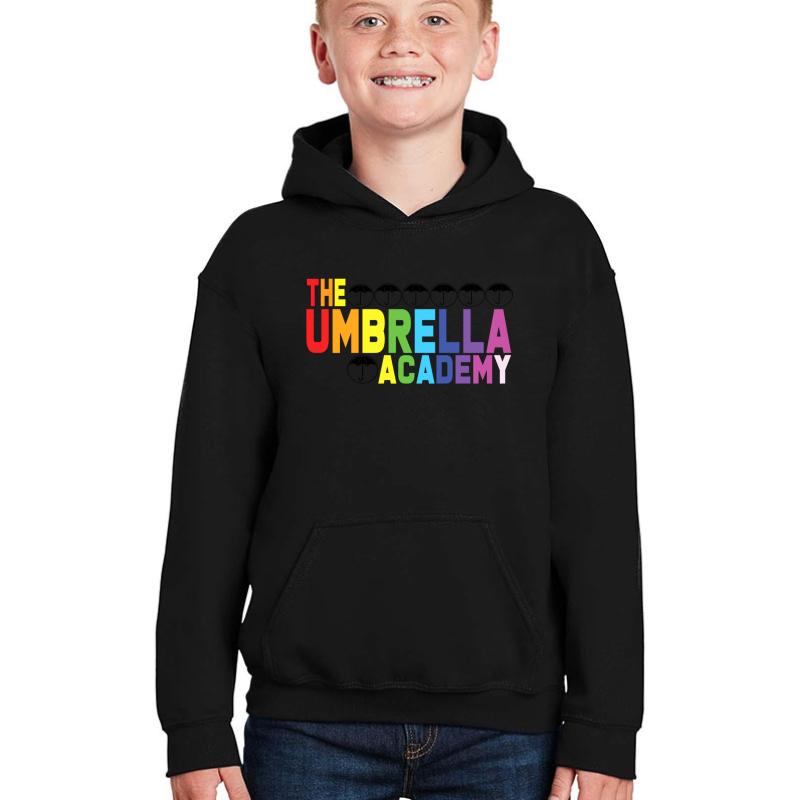 The Umbrella Academy - Rainbow Pride Youth Hooded Sweatshirt Boy Black