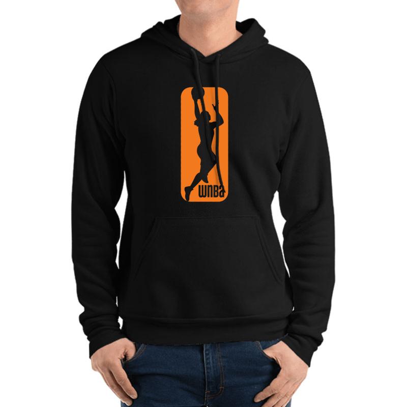 Wnba Basketball Logo  Unisex Hooded Sweatshirt Men Black