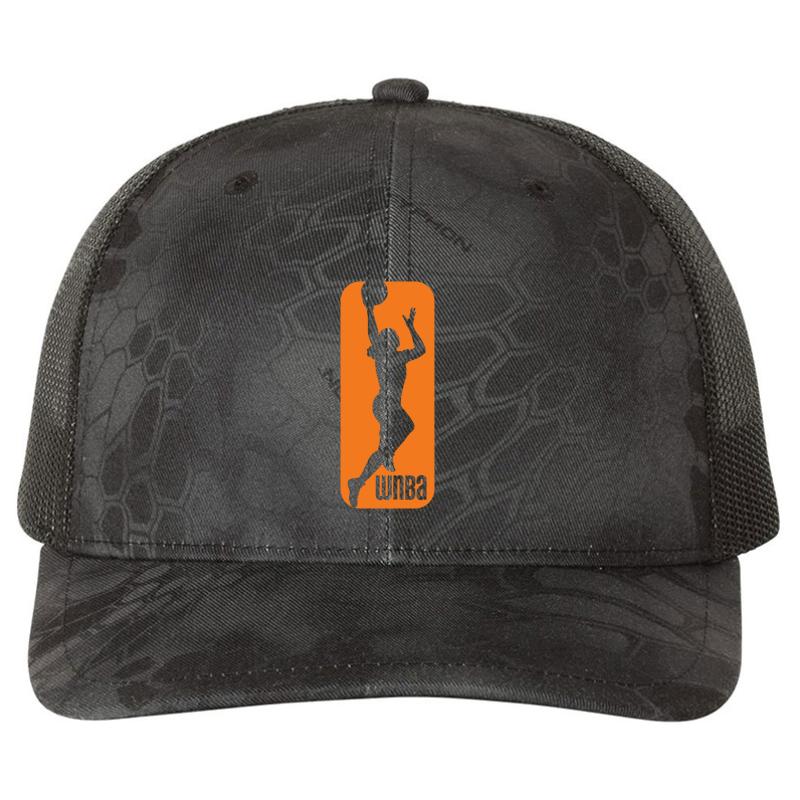 Wnba Basketball Logo  Richardson Premium Trucker Snapback Cap  Kryptek Typhon Black